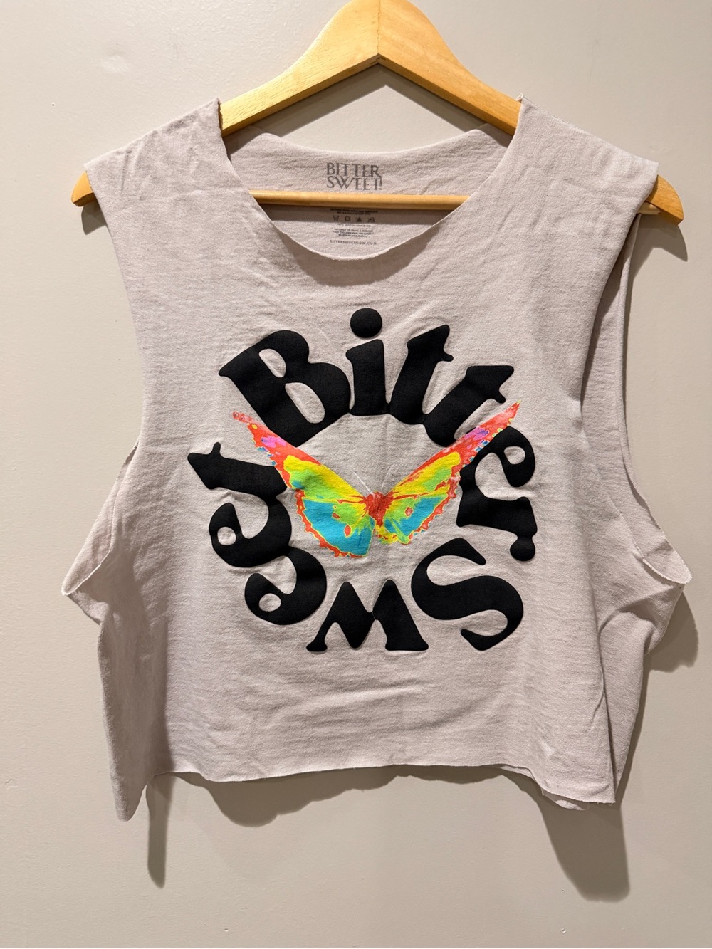 Bittersweet Cut Off Graphic Tank Streetwear Casual Lounge Gym Grunge Alt Edgy
